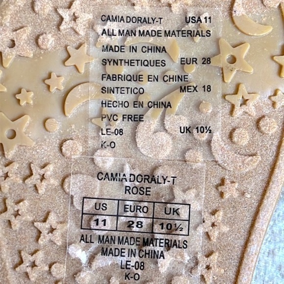 Brand New Stuart Weitzman Rose Pink Ankle Strap Padded Girls Sandals Beaded Gems - Picture 4 of 15